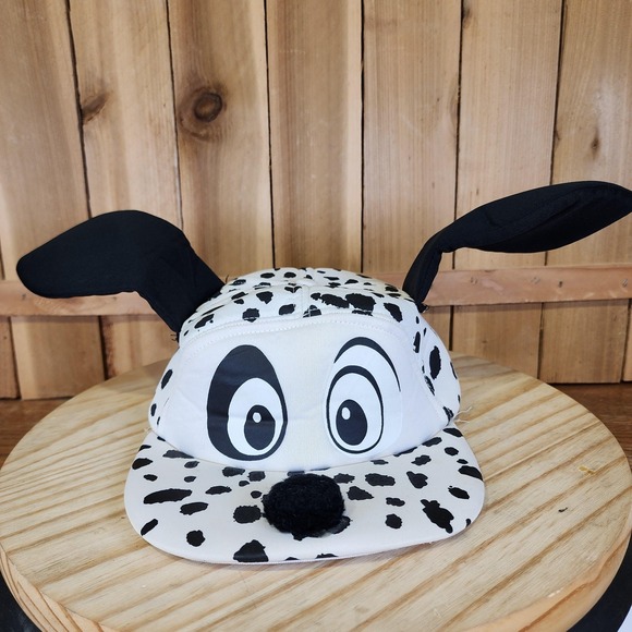 Disney Other - Vintage Disney 101 Dalmatians Hat Cap Fitted Boys One Size White Costume 90s